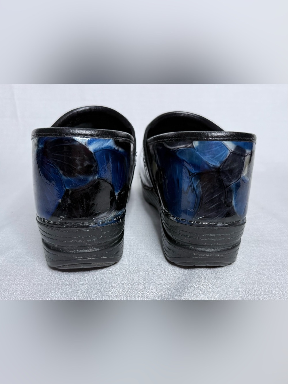 Dansko Womens Professional Tooled Leather Clogs Black Blue Sz US 10.5 11 EU 41 - Picture 6 of 10